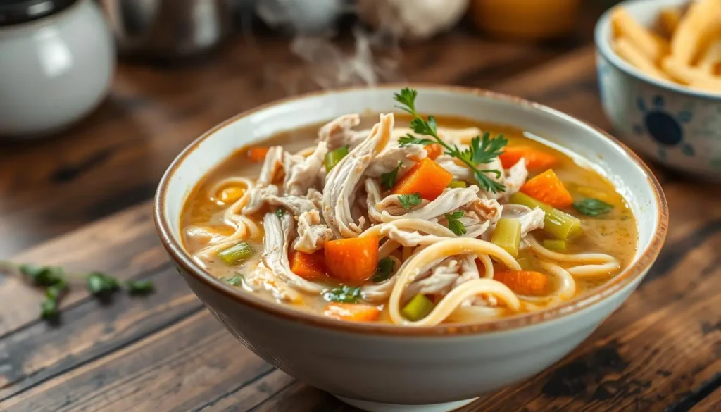 crack chicken noodle soup