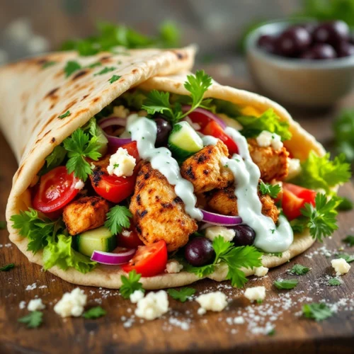 Mediterranean Diet Fast Food: 15-Minute Greek Chicken Pita Pockets