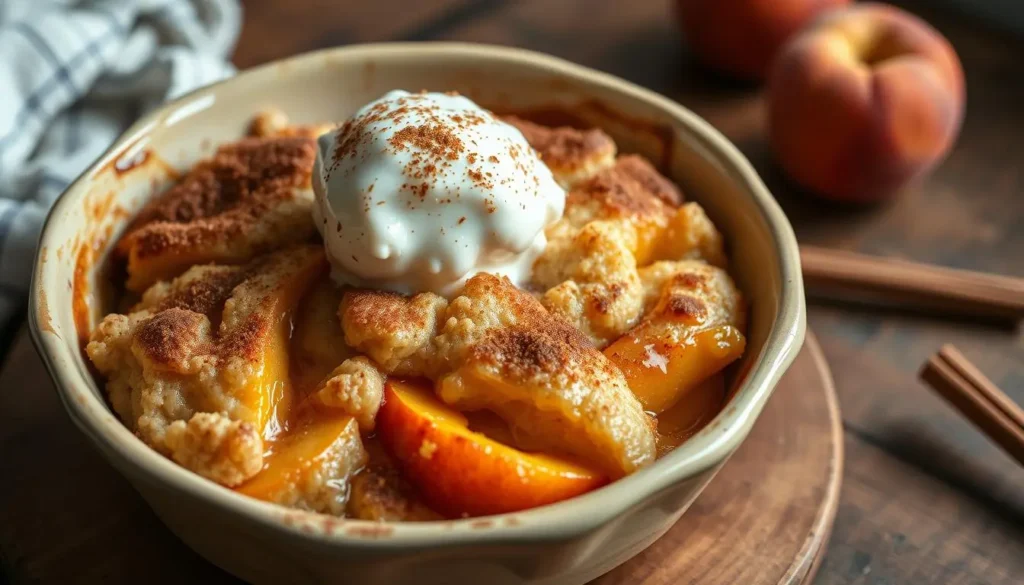 Healthy Peach Cobbler